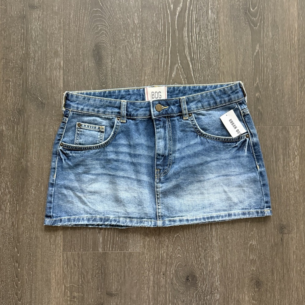 Urban Outfitters NWT BDG Womens Medium Denim Micro Mini Skirt Y2K Indie Retro